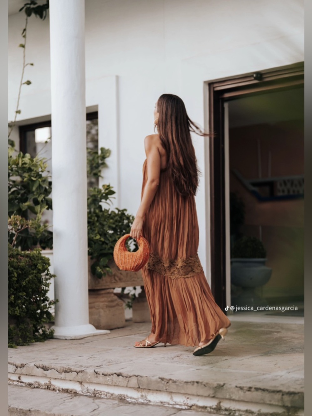 Zara  Wrinkled Embroidered Dress - Picture 2 of 15